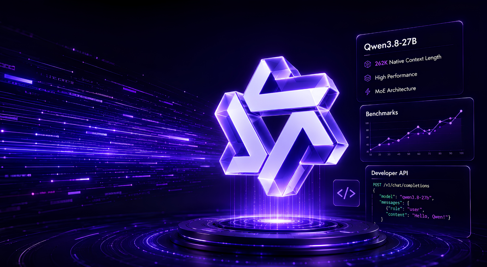 Complete Qwen3.8-27B guide: official and independent benchmarks, API pricing at $0.58/1M input tokens, architecture, hardware requirements, and production code